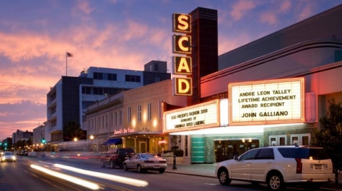 scad building at night