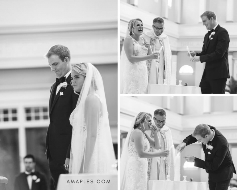 three wedding moments ceremony