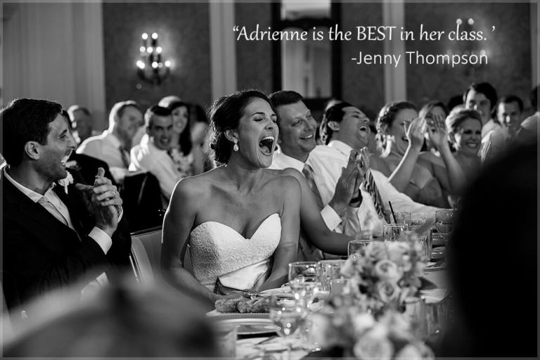 best wedding moment bride laughing