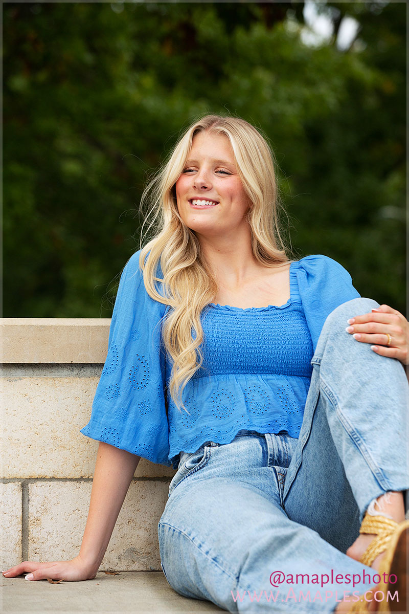 photograph of senior girl in the park