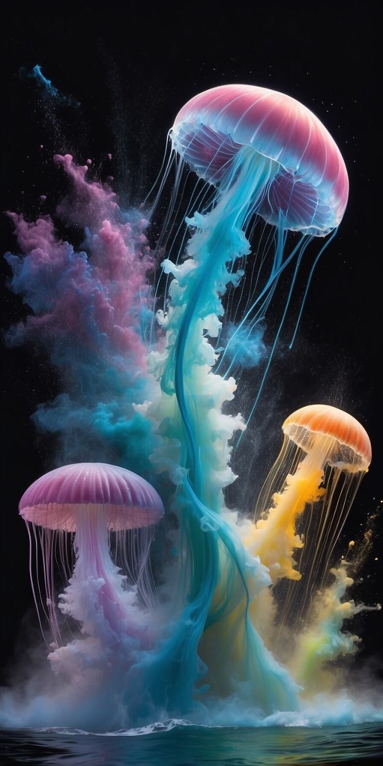 AI generated photograph of jellyfish